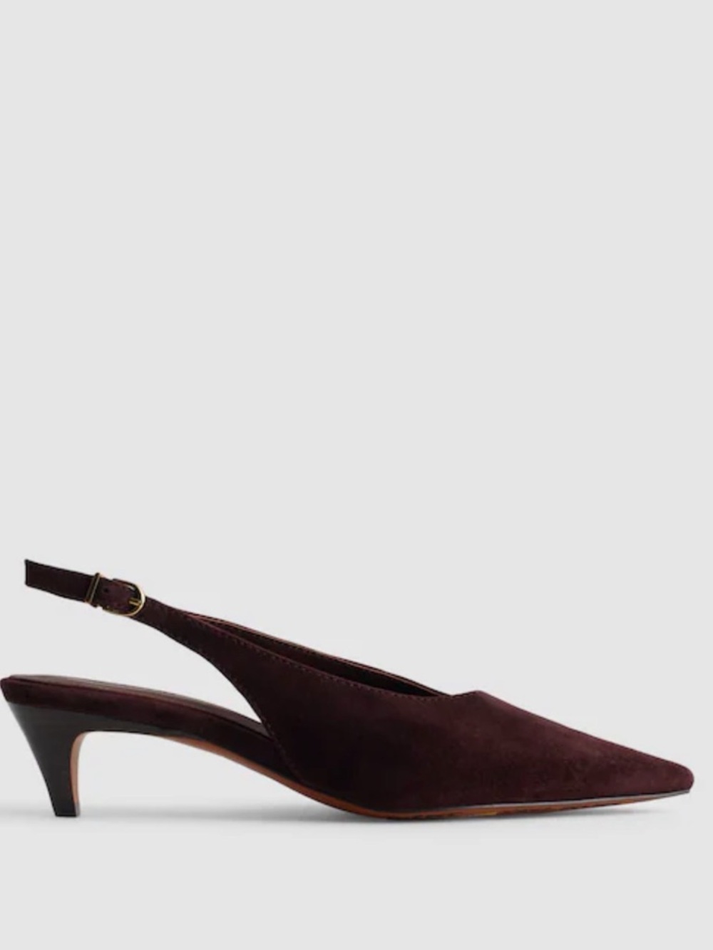 Chocolate Raisin Madewell Slingback Heels - Picture 2 of 4